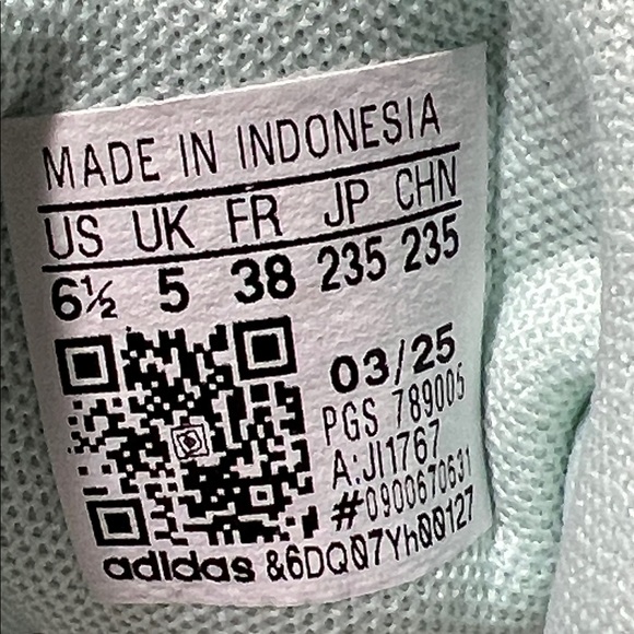 Adidas VL Court‎ 3.0 Women's Shoes sneakers white teal stripes size 6.5 lace up - Picture 8 of 14